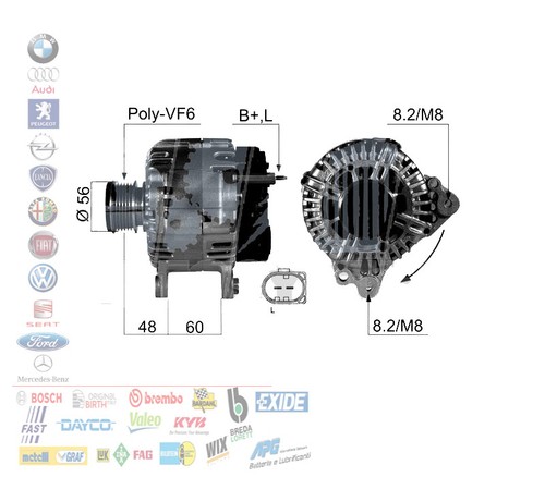 Alternatore 140a 14v - 140a,
