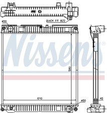 Radiatore acqua motore NISSENS
