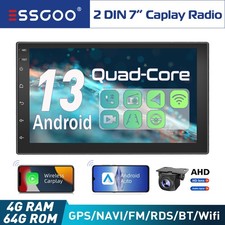 7" Autoradio 2 DIN Carplay Android 13 64G Buletooth GPS NAV WIFI RDS Retrocamera