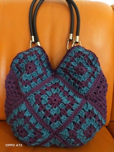 Borsa uncinetto mattonella - ad,