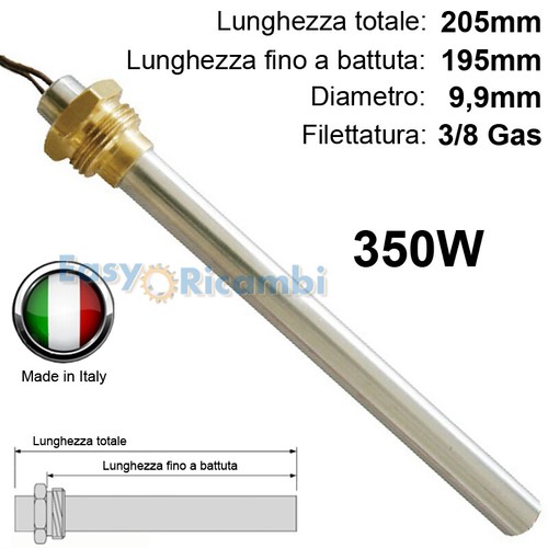 Resistenza candeletta 350w - candeletta,