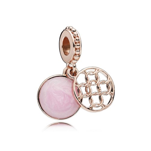 Charm pandora rosa motivo - charm,