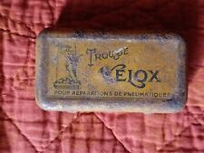 vecchia scatolina in latta, francese, riparazione biciclette