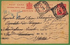 ad0841 - GB - Storia Postale - CARTOLINA CANCELLERIA a Mogliano Veneto ITALIA 1913