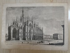 STAMPA ANTICA MILANO IL DUOMO