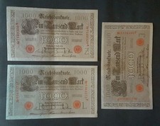 LOTTO DI 3 BANCONOTE 1000