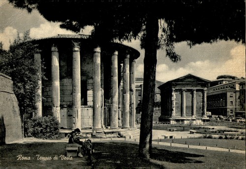 Cartolina antico tempio di - cartolina, l'antico