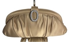 Borsa da sera in raso - Nuova con etichetta - Fb. Crema