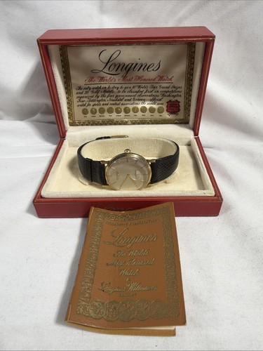 Longines watch 10k with box - gf,