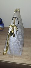 White Bag With Gold Chain