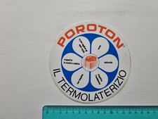 ADESIVO POROTON IL TERMOLATERIZIO STICKER AUTOCOLLANT VINTAGE 80s ORIGINAL