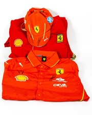 Ferrari - Tuta pilota - cappello e camicia firme Leclerc - Seinz
