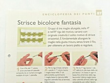 Scheda tecnica Punti Uncinetto Handmade Strisce bicolore fantasia 87