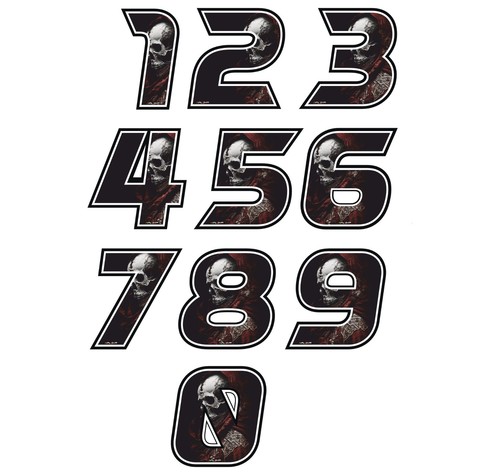 Adesivi numeri gara numero