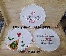 6 PEZZI PIATTO PIZZA 33 PLASTICA MELAMINA LEGGERO ANTIGRAFFIO PIZZERIA  06 2025
