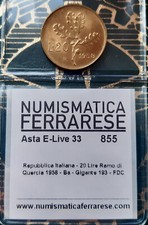 ($)       20 Lire 1958 (Ramo di Quercia) - (FDC) - REPUBBLICA ITALIANA IN LIRE -