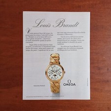 1985 Omega Louis Brandt - Original AD Advertising Pubblicità Vintage
