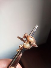 Orecchini con Perle Scaramazze e Diamante taglio rose corone' oro  fine 800