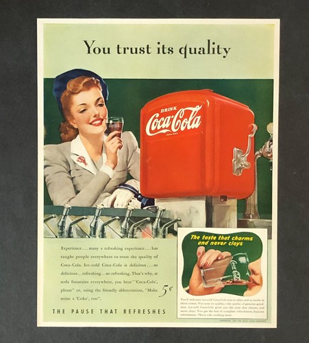 Pubblicità coca cola 1941 - pubblicità,