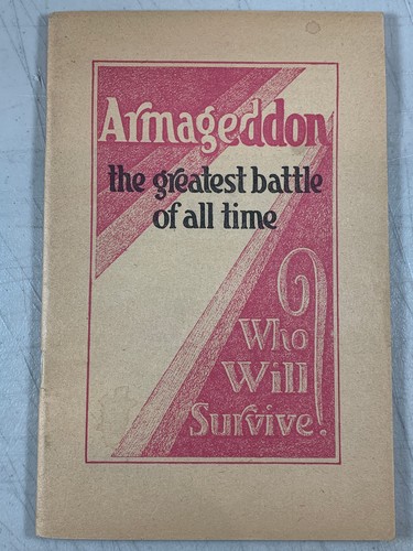 1937 armageddon booklet - booklet, jf