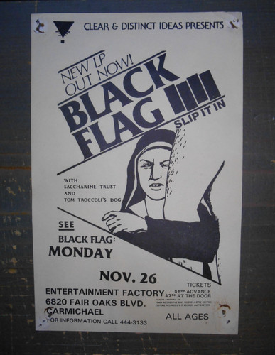 Black flag punk concert flyer - punk,