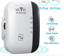 AMPLIFICATORE WiFi 5GHz Dual-Band 1200Mbps, RIPETITORE Wireless 4 ANTENNE NUOVO