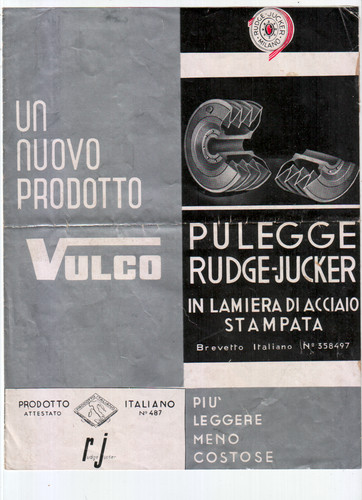 Brochure 1936 vulco pulegge - -,