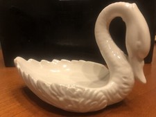 Cigno Porcellana Porta Oggetti