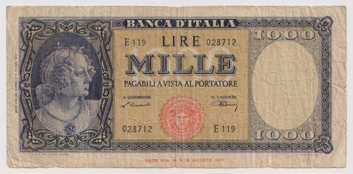 Banconote 1000 lire italia - lire,