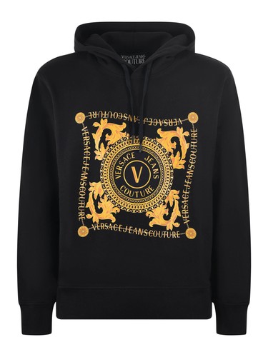 Felpa uomo nero versace jeans - felpa,