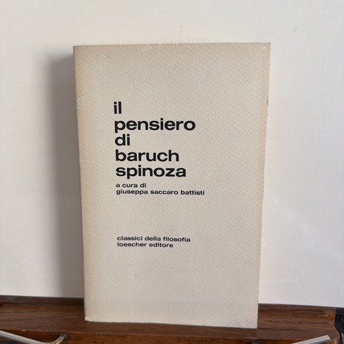 Pensiero baruch spinoza - il,