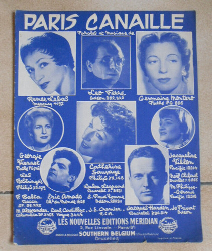 Partizione parigi canaille - parigi,