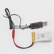 NUOVO 500mA 3.7V Uscita 1S Lipo Batteria Litio USB Cavo Caricatore Rosso JST Femmina