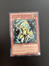 YU GI OH CARTA CAVALIERE GEMMA AMBRA SUPER RARA HA06-IT033 MINT DECK CRISTALLO