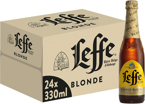 Leffe blonde birra - leffe, bottiglia