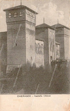 dp103 cartolina cherasco,castello chicco,provincia di cuneo