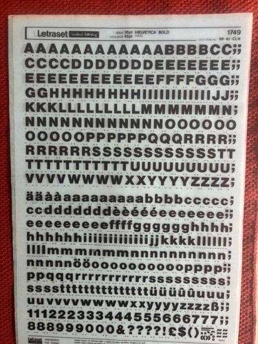 Letraset instant lettering - 5,