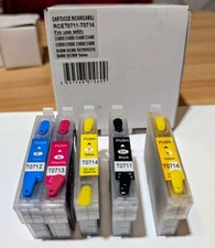 CARTUCCE RICARICABILI AUTORESETTANTI PER EPSON  T0711 T0712 T0713 T0714
