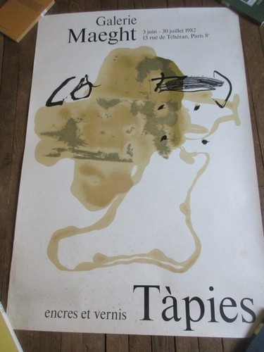Affiche tapies encres - affiche,