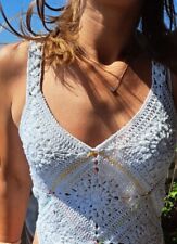 Top granny square uncinetto, top fatto a mano, canotta donna ,rombi