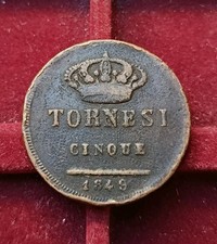 5 Tornesi 1849 Rara- Ferdinando II-Regno Delle Due Sicilie