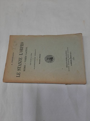 Stanze l orfeo - stanze, l'orfeo