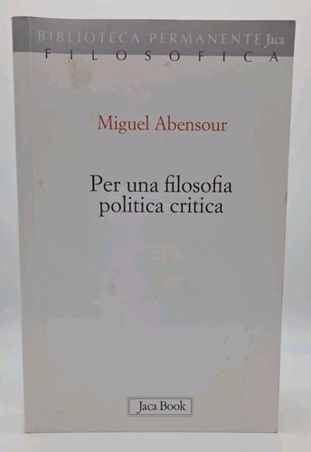 Abensour per una filosofia - abensour,