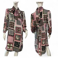 BLUGIRL FOLIES Vestito abito bianco rosa verde nero fanatsia Tg IT 42