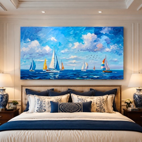 Barche vela cielo blu - a,