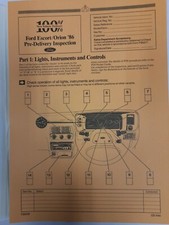 Ford Escort/Orion '86 PDI Form