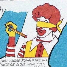 Ronald McDonald Big Mac 1977 insegna la sicurezza della bicicletta regole del traffico stradale