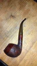 PIPA VINTAGE-BJARNE HAND-CARVED MADE IN DENNIMARK-BILLIARD OVULO PIEGATO