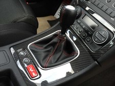 cuffia leva cambio in vera nera cuciture rosse pelle adatta a alfa romeo 159