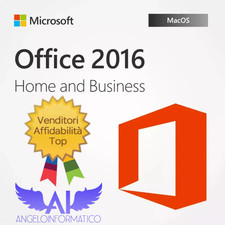 OFFICE HOME & BUSINESS 2016 PER MAC LICENZA ORIGINALE A VITA FATTURA GARANZIA